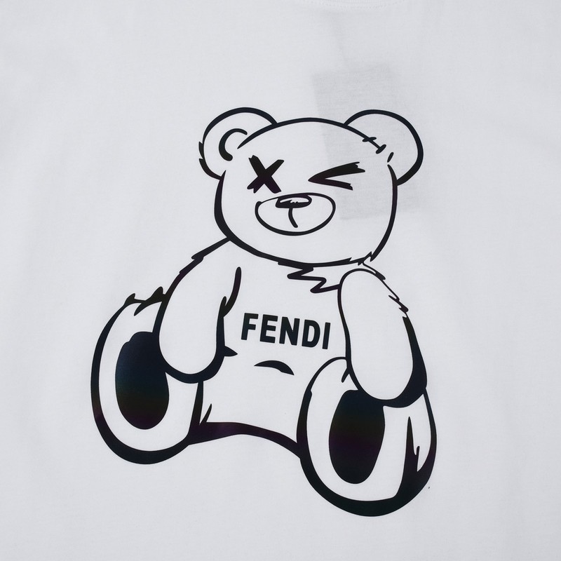 Футболка Fendi Reflective Bear "White" фото № 2
