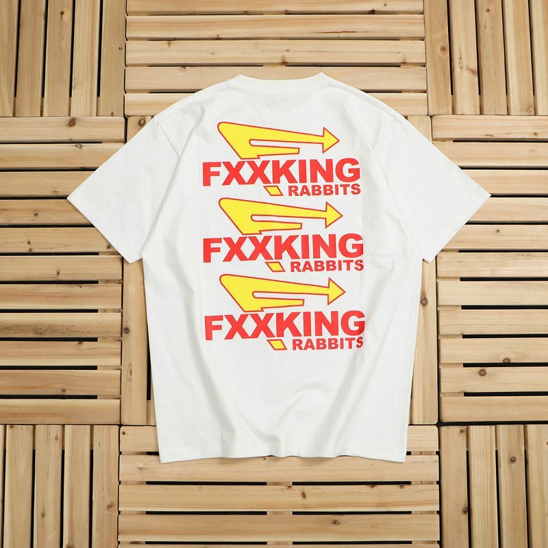 Футболка A Bathing Ape Fxxing Rabbits "White" фото № 2