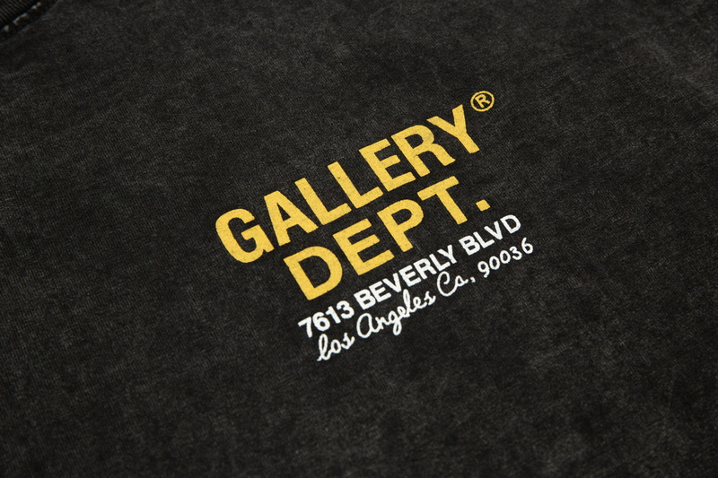 Футболка Gallery Dept With Yellow Sign "Black" фото № 3