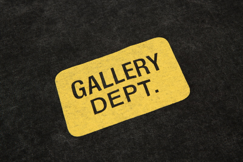 Футболка Gallery Dept With Yellow Sign "Black" фото № 4