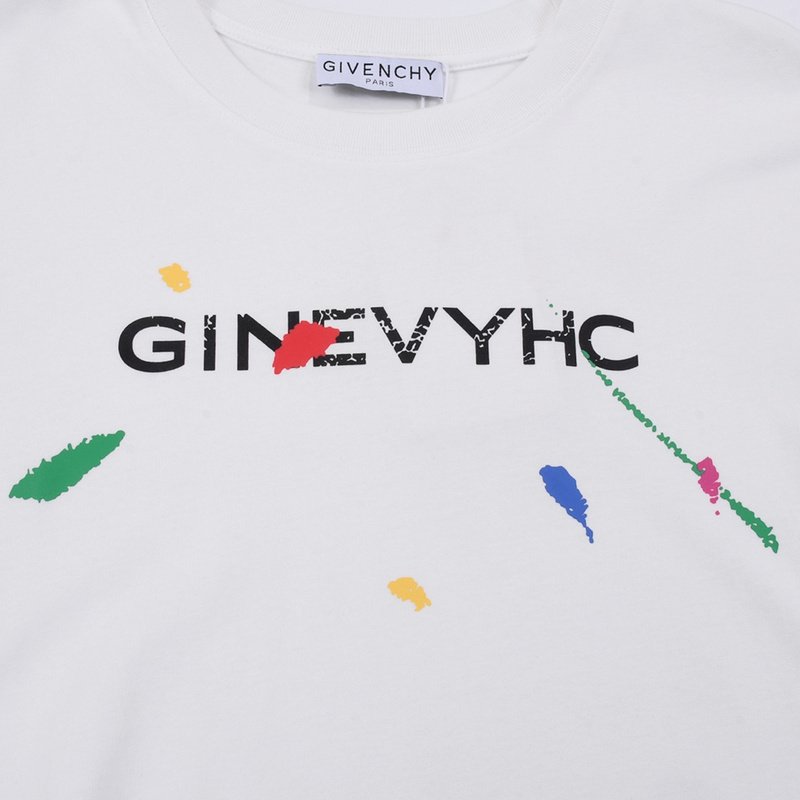 Футболка Givenchy With A Cracked Logo "White" фото № 2