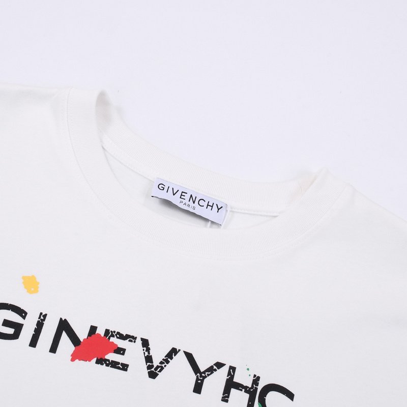 Футболка Givenchy With A Cracked Logo "White" фото № 9