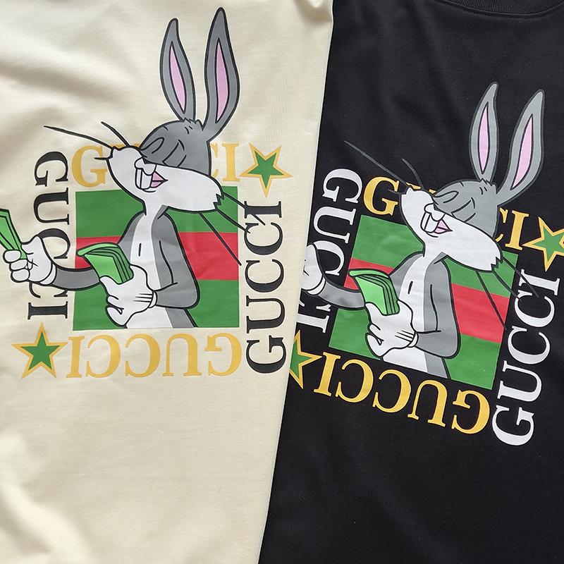 Футболка Gucci Rich Rabbit "Black" фото № 3