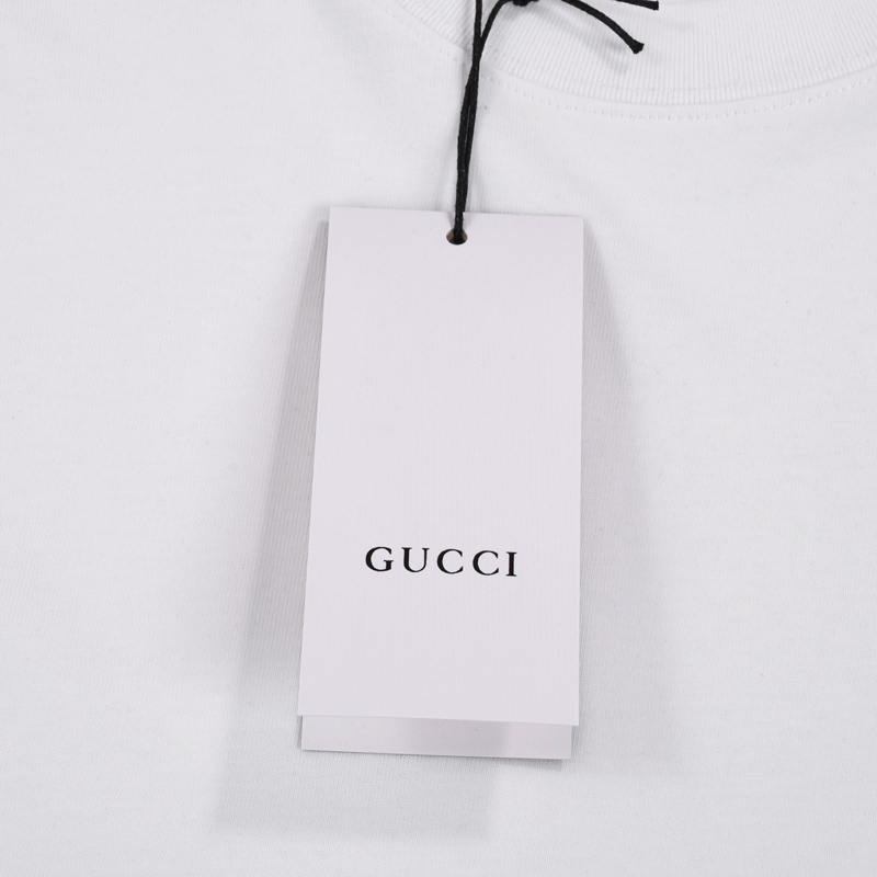 Футболка Gucci Embroidered Rabbit Emblem "White" фото № 4