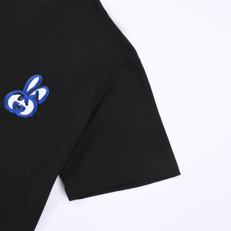 Футболка Gucci With Blue Logo In The Form Of Hare "Black" фото № 5