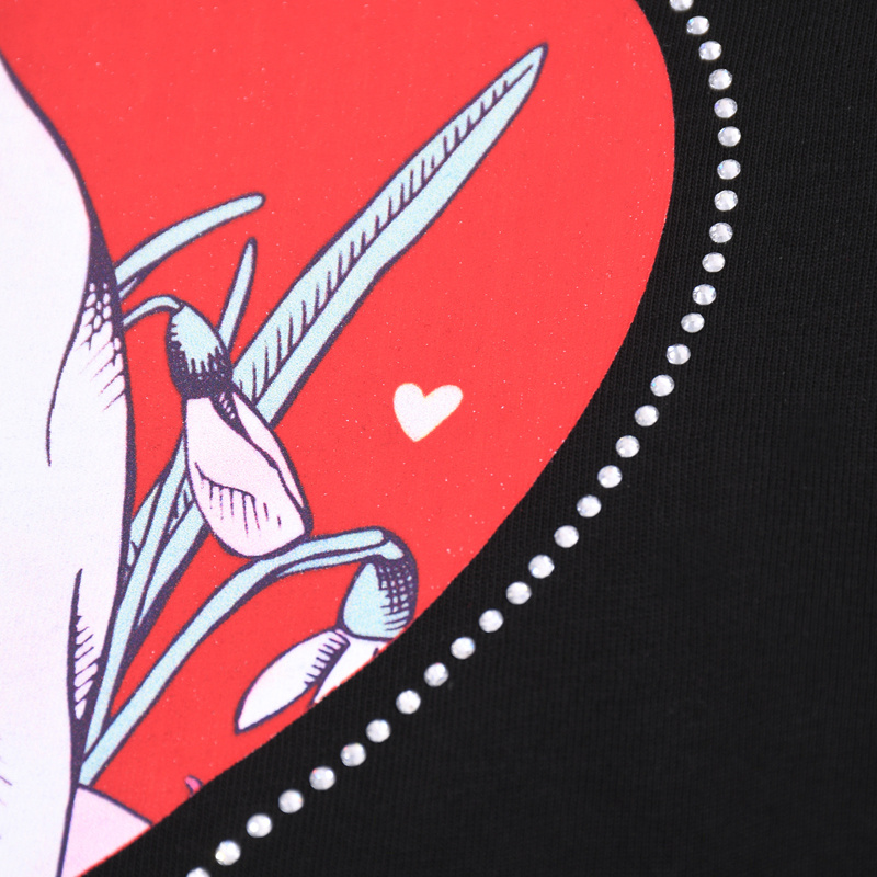 Футболка Gucci Beautiful Rabbit - Love "Black" фото № 2