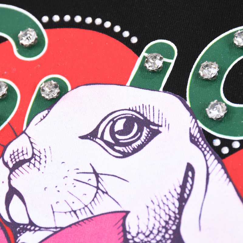 Футболка Gucci Beautiful Rabbit - Love "Black" фото № 6