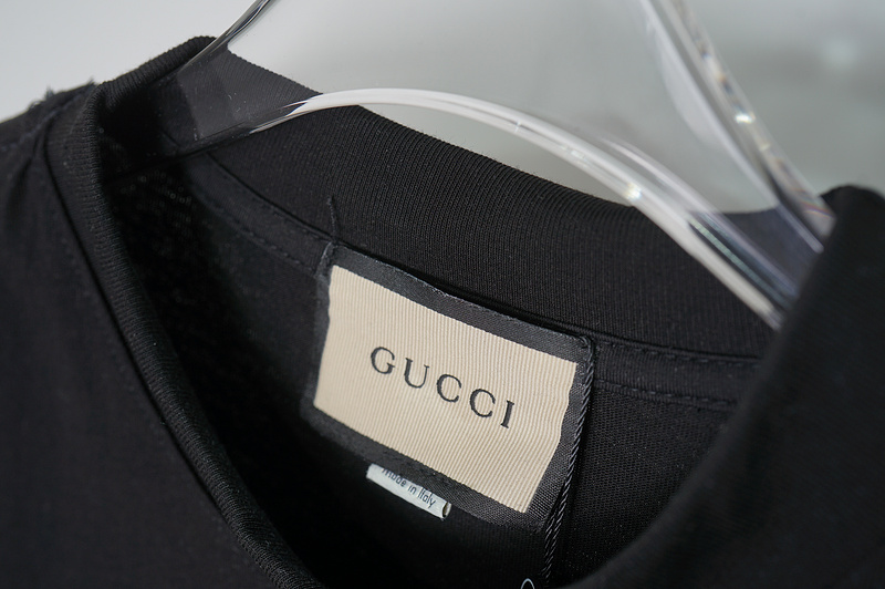 Футболка Gucci With Brand Logos "Black" фото № 3
