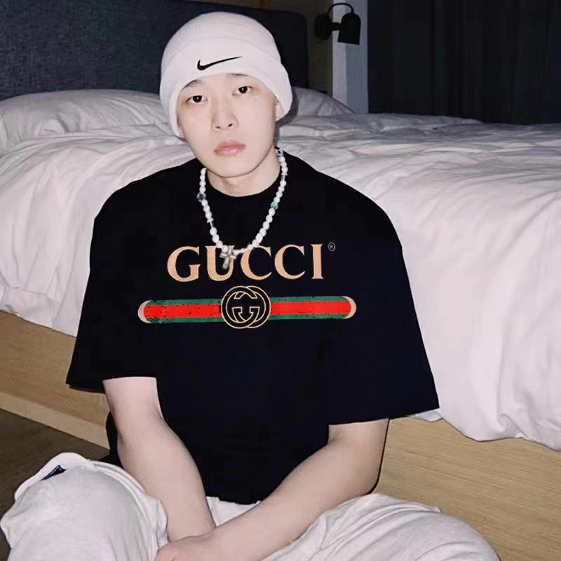 Футболка Gucci Big Word "Black" фото № 6