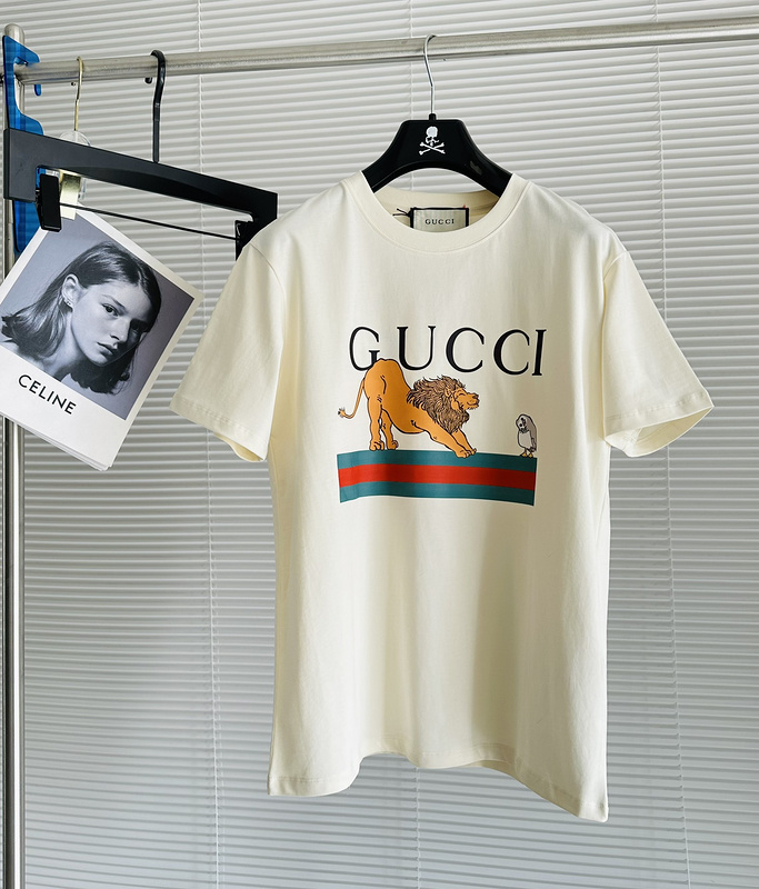 Футболка Gucci King Of The Beasts Print "White" фото № 3