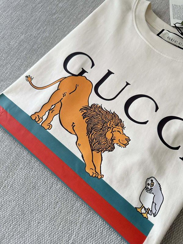 Футболка Gucci King Of The Beasts Print "White" фото № 5