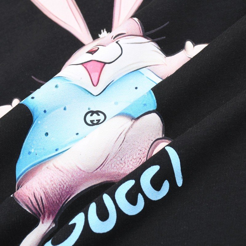 Футболка Gucci The Happiness Of Hare "Black" фото № 6