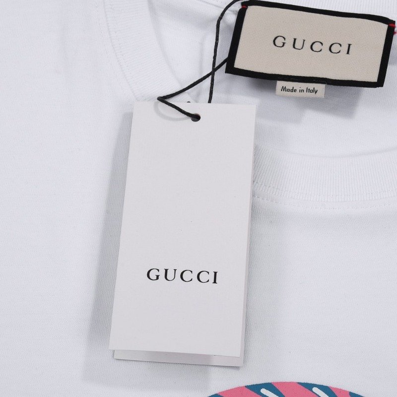 Футболка Gucci With Cat Pattern "White" фото № 4