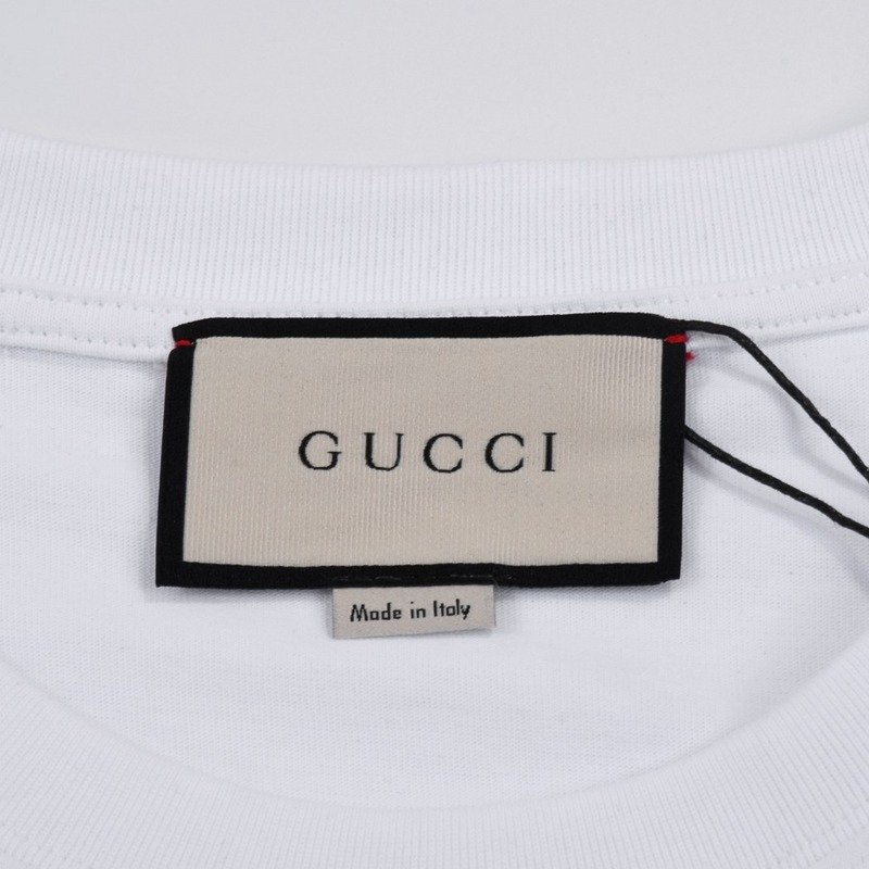 Футболка Gucci With Cat Pattern "White" фото № 6