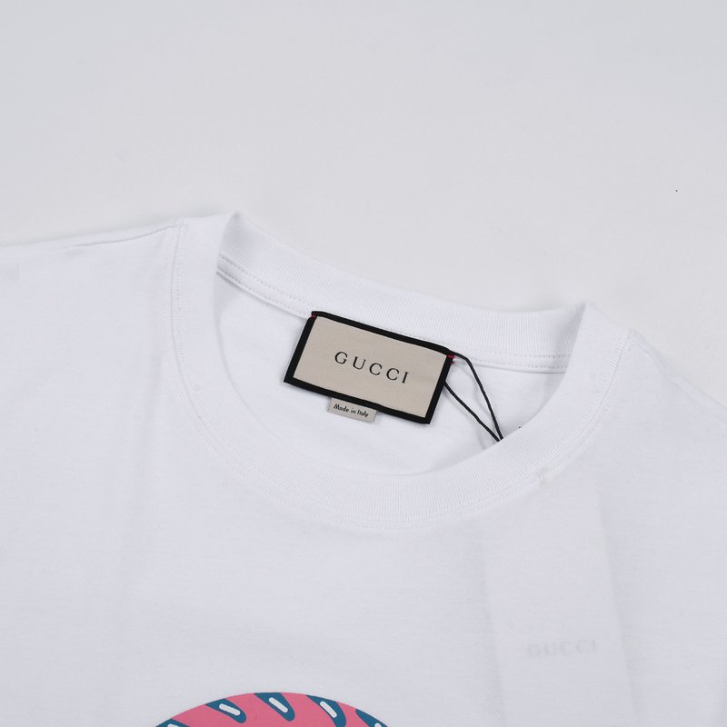 Футболка Gucci With Cat Pattern "White" фото № 8