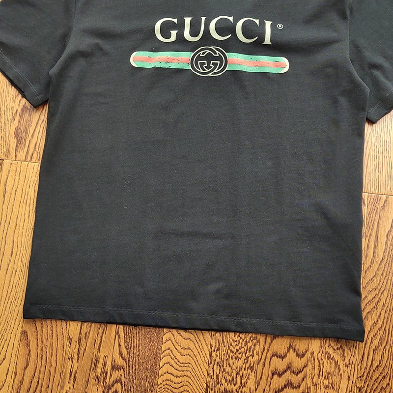 Футболка Gucci Print Belt With Logo "Black" фото № 4
