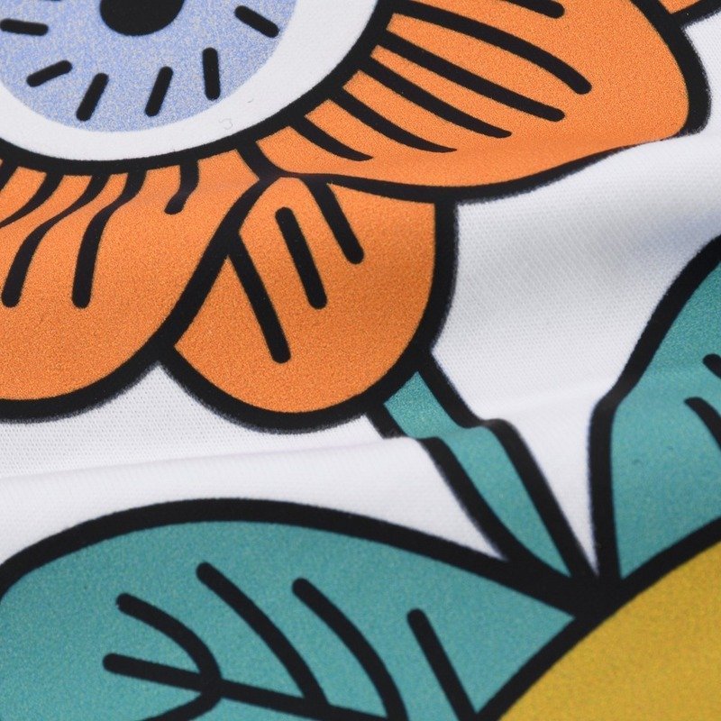 Футболка Gucci Orange Flower Print "White" фото № 4