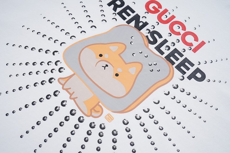 Футболка Gucci Ren Sleep "White" фото № 3