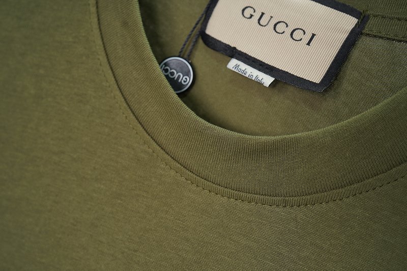 Футболка Gucci Red Logo With Ribbon "Khaki" фото № 8