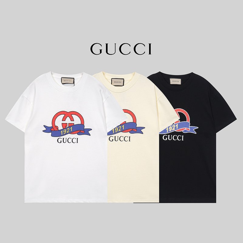 Футболка Gucci With Red Letter Logo "Black" фото № 3