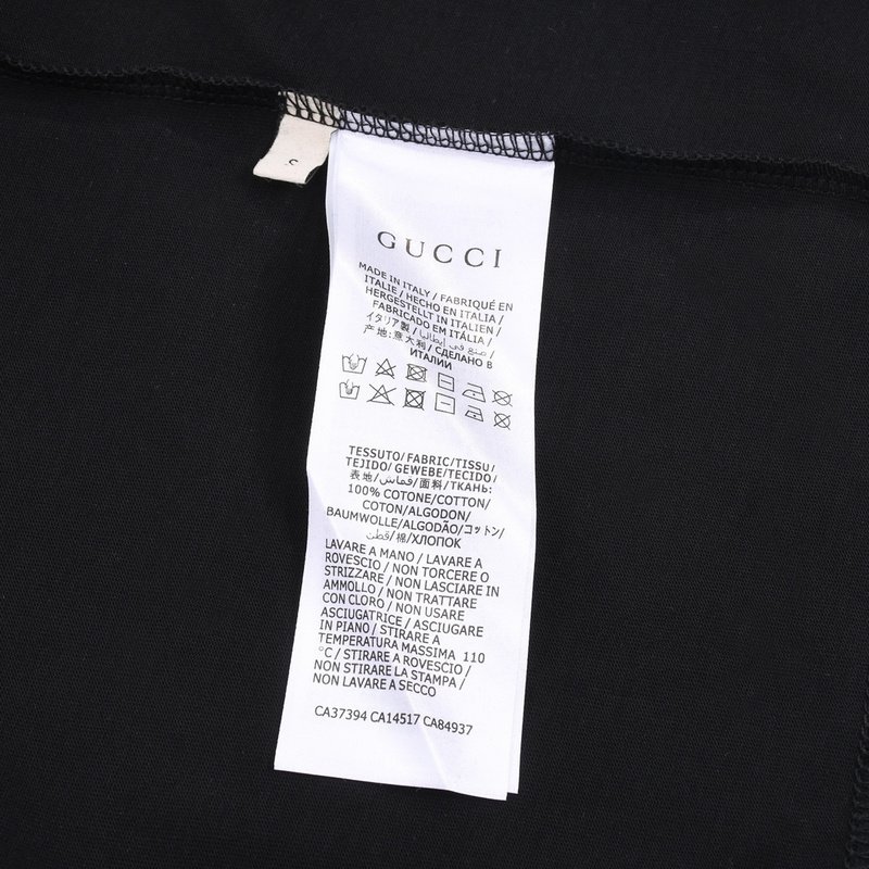 Футболка Gucci With Bright Emblem And Text Logo "Black" фото № 3