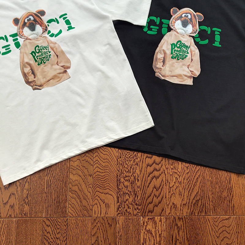 Футболка Gucci Tiger In A Hoodie "White" фото № 4