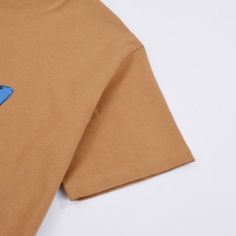 Футболка Gucci X Adidas Logo In The Center "Brown" фото № 3