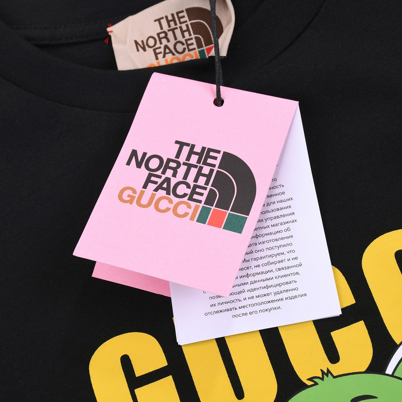 Футболка Gucci X The North Face Alien Cat "Black" фото № 2