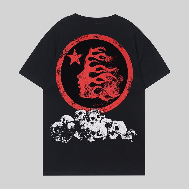 Футболка Hellstar Big Skull Print And Logo "Black" фото № 2
