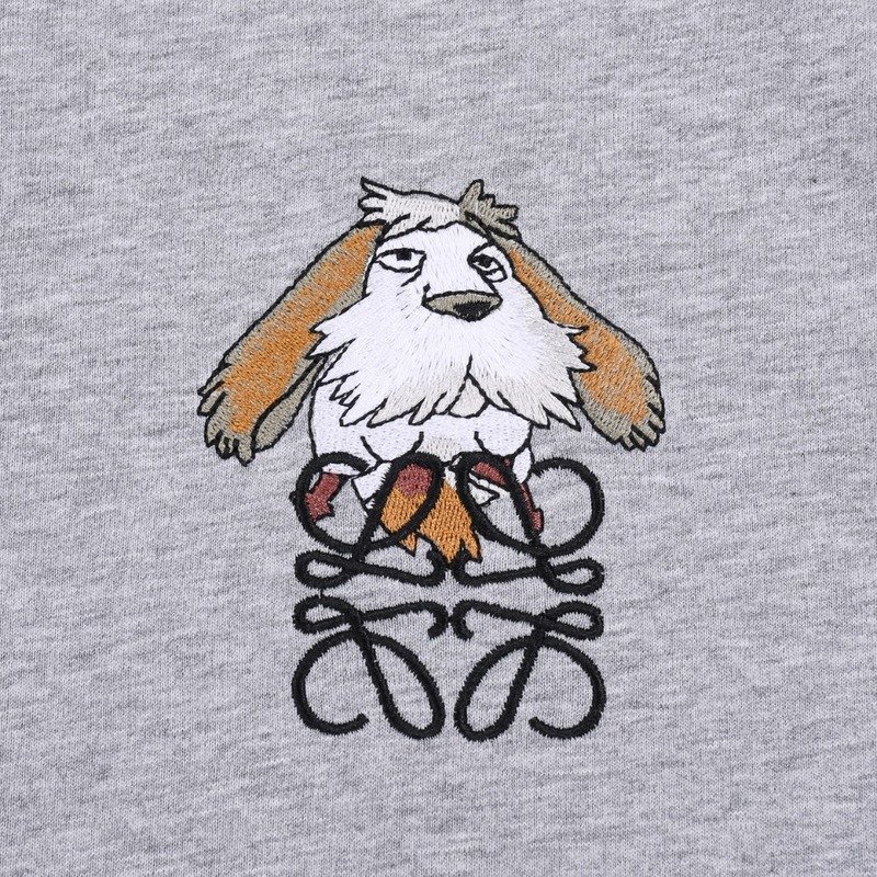 Футболка Loewe The Logo And The Old Dog "Gray" фото № 4