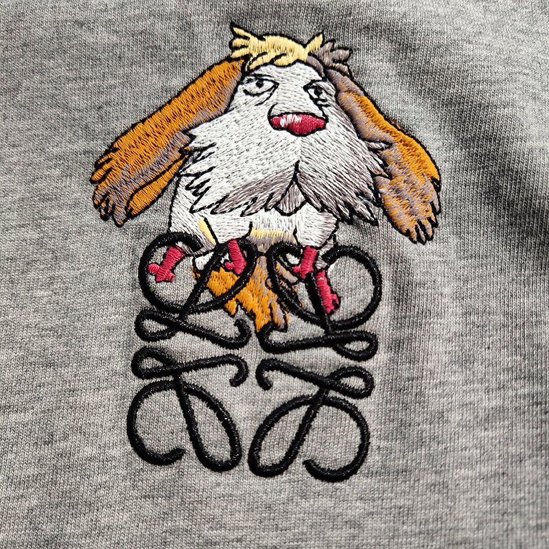 Футболка Loewe The Dog Guarding The Logo "Gray" фото № 8