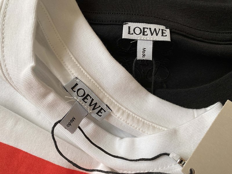 Футболка Loewe With Multicolored Stripes "Black" фото № 2