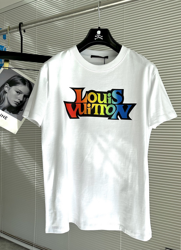 Футболка Louis Vuitton Bright Rainbow Style Logo "White" фото № 3