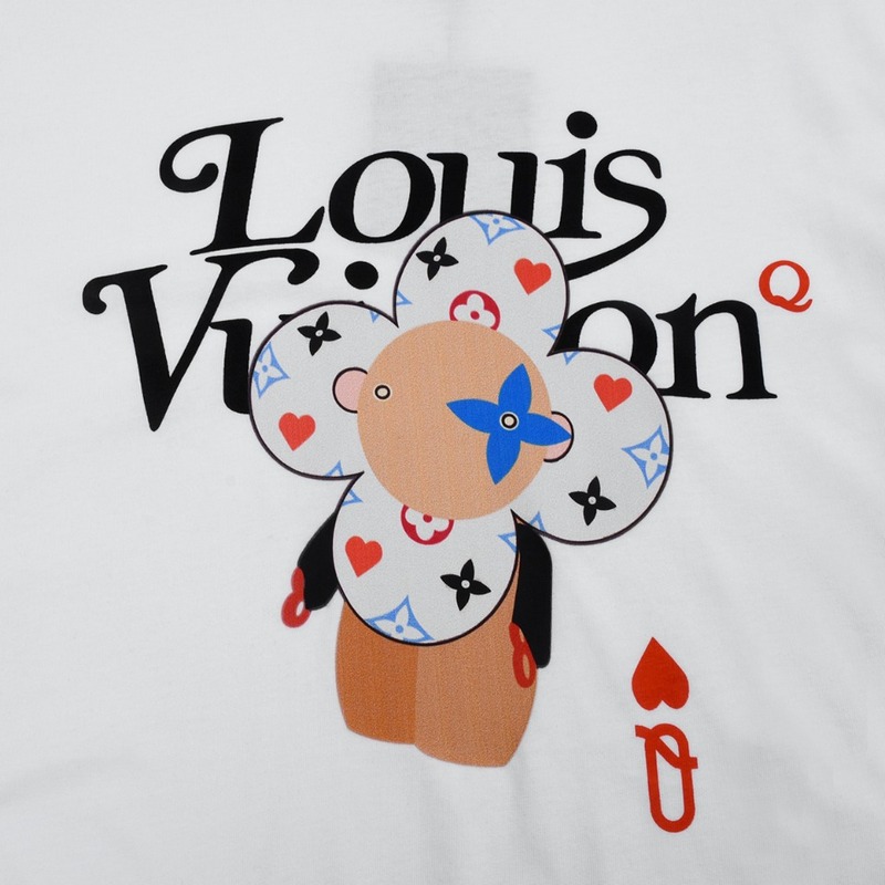 Футболка Louis Vuitton With An Elegant Logo And Brand Emblems "White" фото № 4