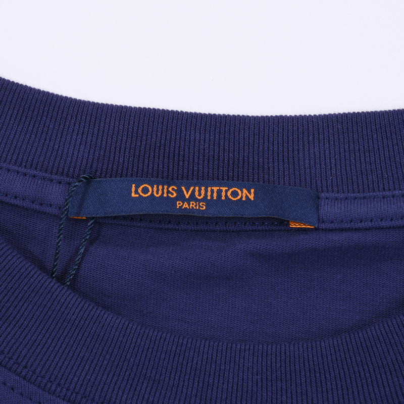 Футболка Louis Vuitton Cotton With Stylish Print "Blue" фото № 9