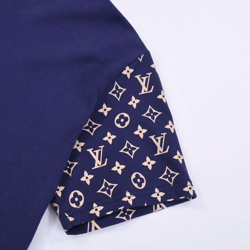 Футболка Louis Vuitton Cotton With Stylish Print "Blue" фото № 4