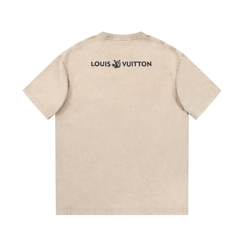 Футболка Louis Vuitton Skeleton And Raven On The Logo "Beige" фото № 7