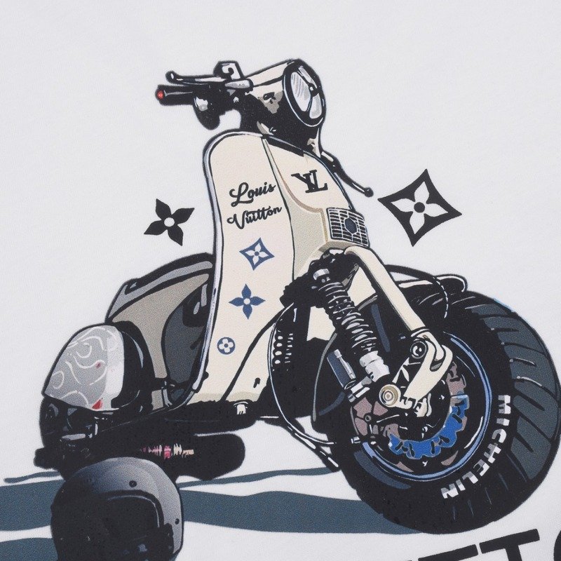 Футболка Louis Vuitton Motorcycle Print "White" фото № 4