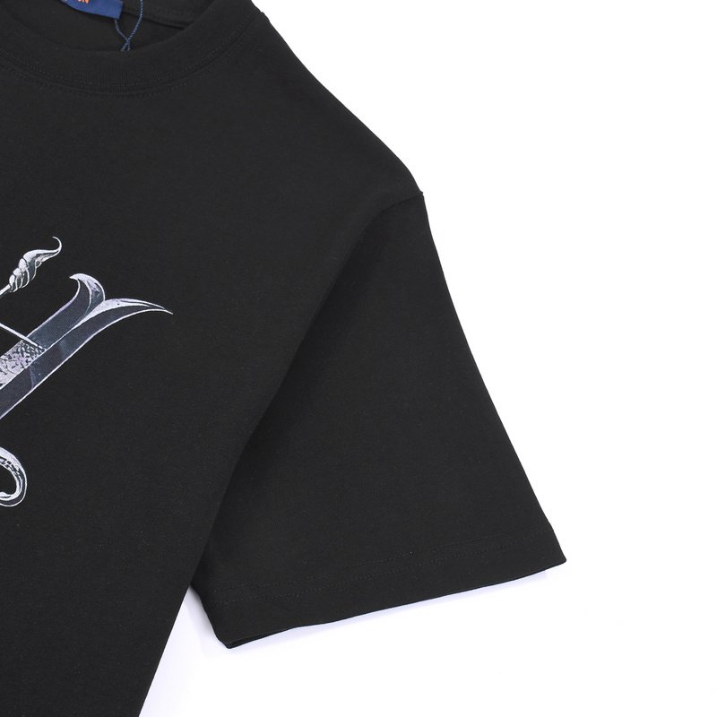 Футболка Louis Vuitton With Large Logo On The Front "Black" фото № 4