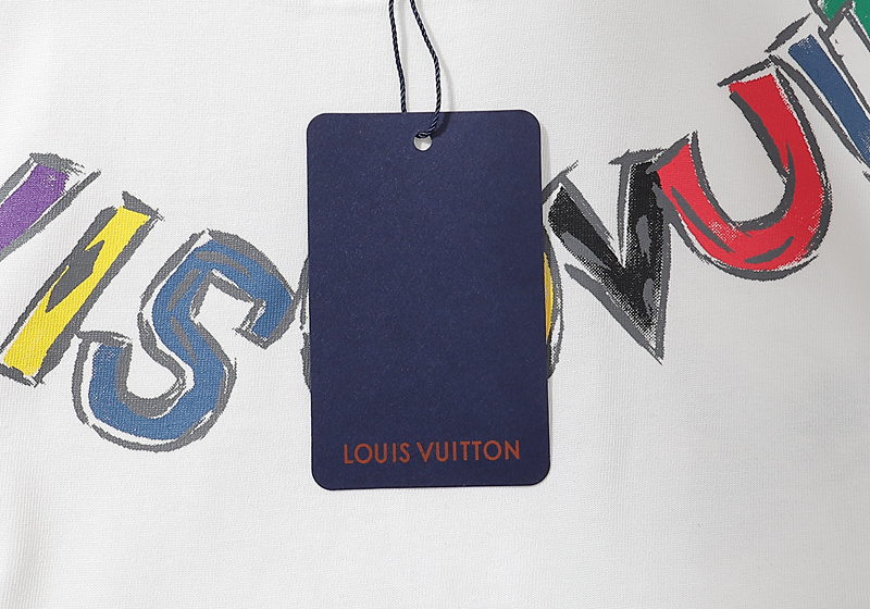 Футболка Louis Vuitton Variegated Letters Flower Logo "White" фото № 3