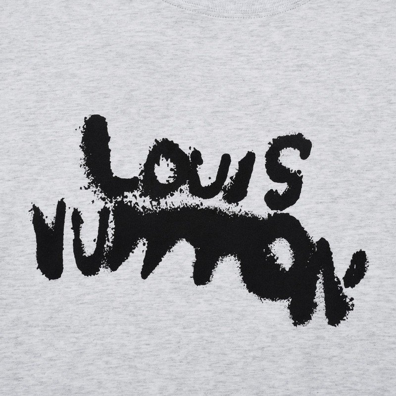 Футболка Louis Vuitton With Text Logo Stylish "Gray" фото № 3