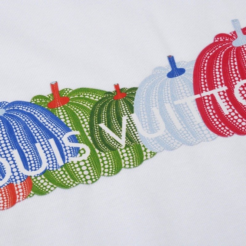 Футболка Louis Vuitton With Inscription On Colored Gourds "White" фото № 2