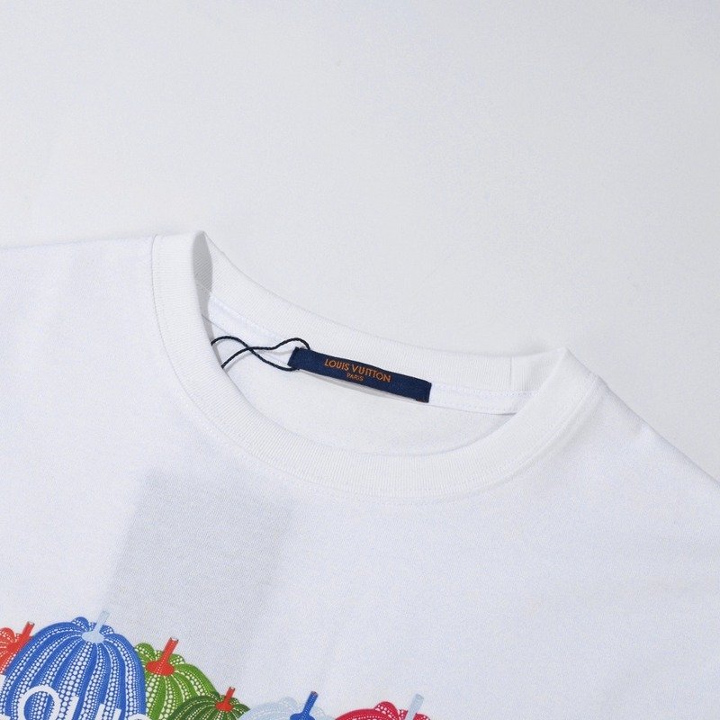 Футболка Louis Vuitton With Inscription On Colored Gourds "White" фото № 5