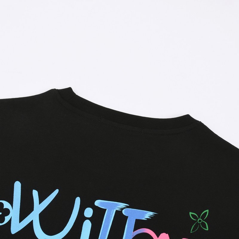 Футболка Louis Vuitton With Stylish Logo Font "Black" фото № 7