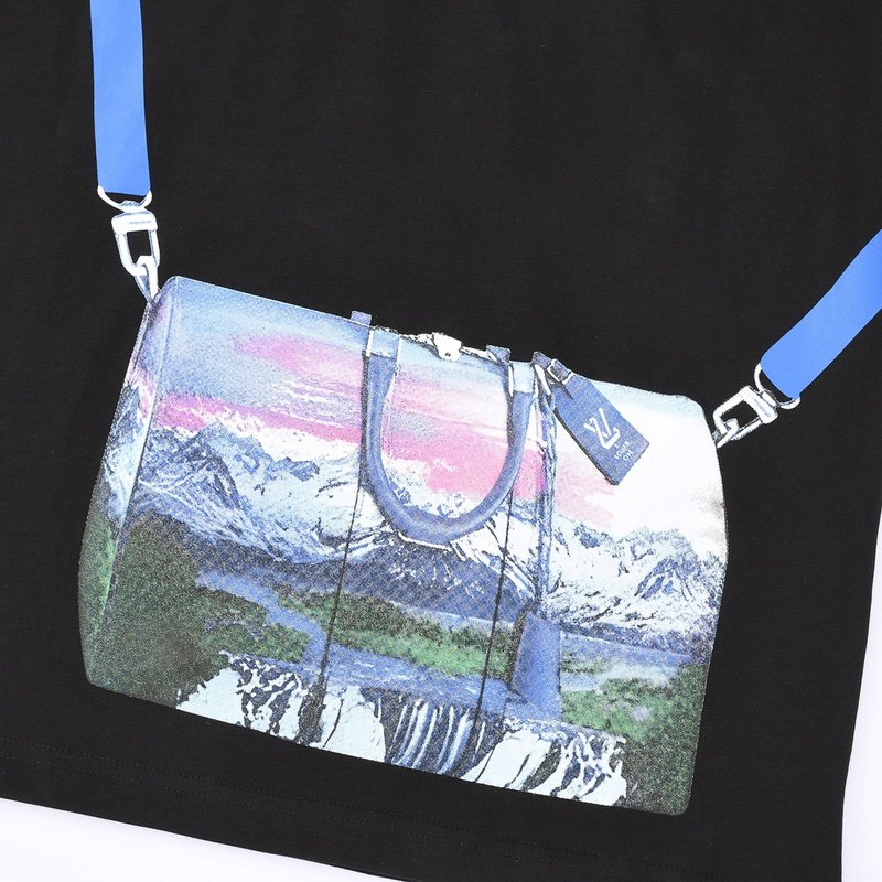 Футболка Louis Vuitton With Imitation Bag "Black" фото № 4