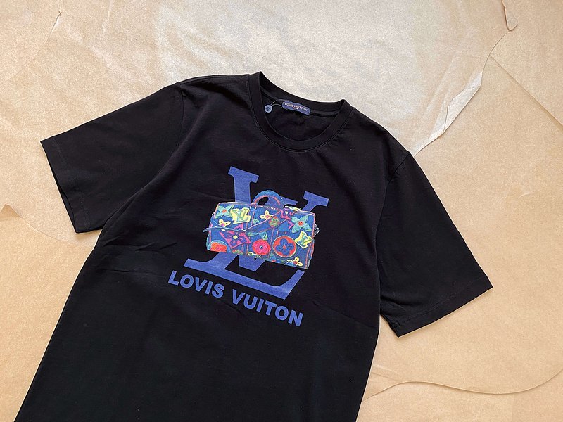 Футболка Louis Vuitton Logo And Travel Bag "Black" фото № 5