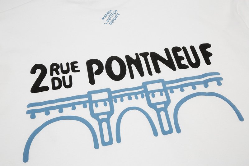 Футболка Louis Vuitton With Emblem Tilted Tower "White" фото № 3