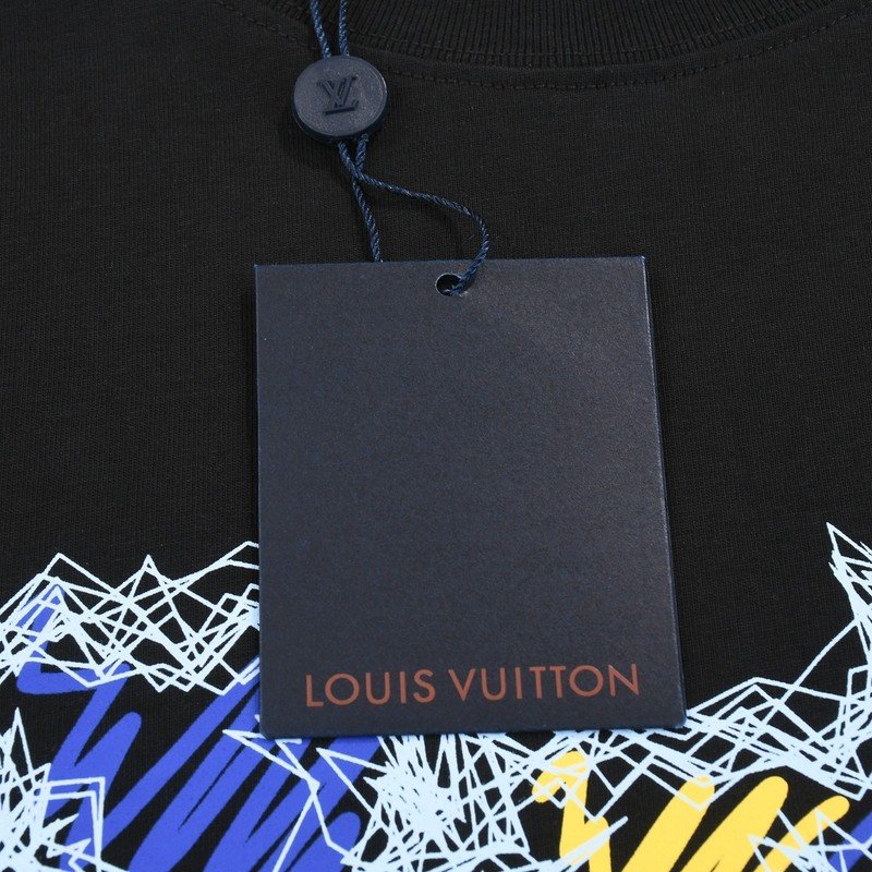 Футболка Louis Vuitton With Variegated Logo "Black" фото № 3
