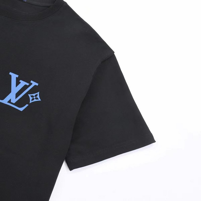 Футболка Louis Vuitton With Blue Print "Black" фото № 3