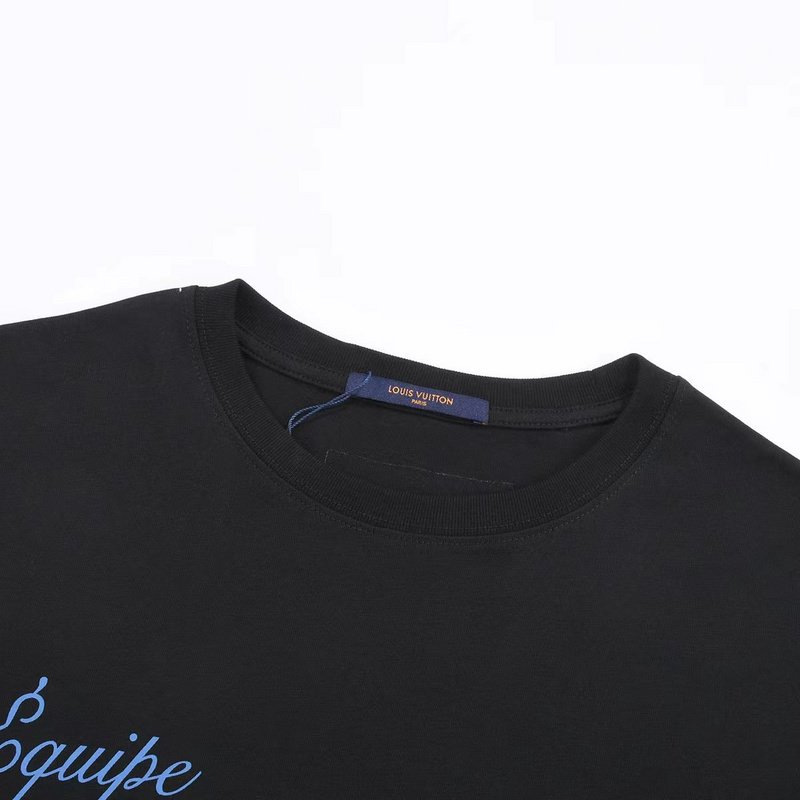 Футболка Louis Vuitton With Blue Print "Black" фото № 4